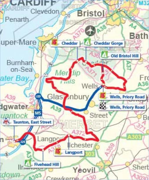Streckenverlauf Tour of Britain 2011 - Etappe 6