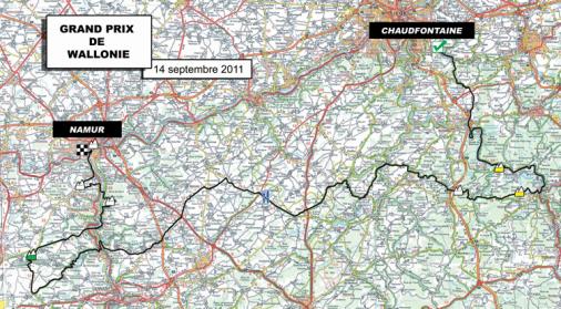 Streckenverlauf Grand Prix de Wallonie 2011