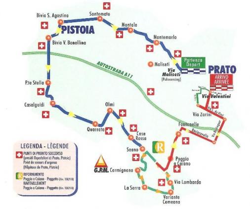 Streckenverlauf GP Industria & Commercio di Prato 2011