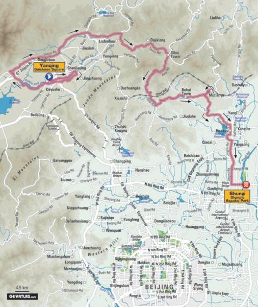 Streckenverlauf Tour of Beijing 2011 - Etappe 4