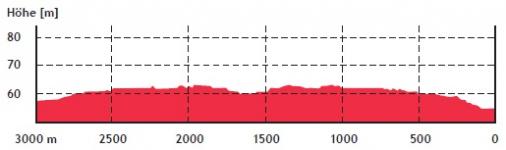 Höhenprofil Sparkassen Münsterland Giro 2011, letzte 3 km