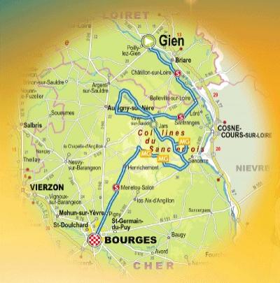 Streckenverlauf Paris-Bourges 2011