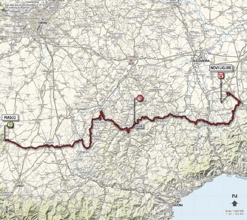 Streckenverlauf Giro del Piemonte 2011