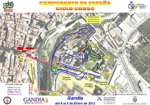 Streckenverlauf Spanische Radcross-Meisterschaft 2012