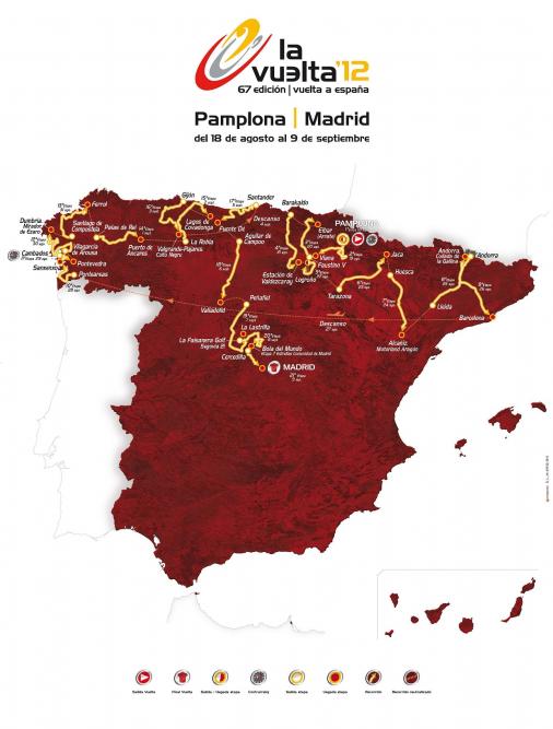 Streckenverlauf Vuelta a España 2012