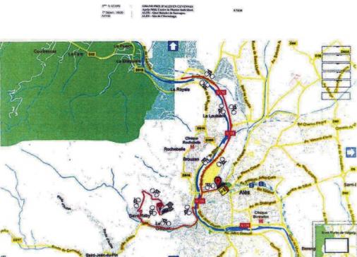 Streckenverlauf Etoile de Bessges 2012 - Etappe 5b