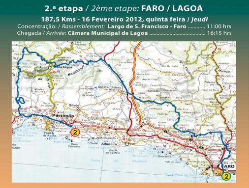 Streckenverlauf Volta ao Algarve 2012 - Etappe 2