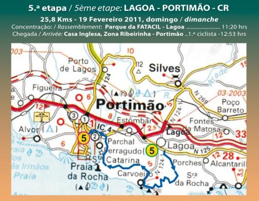 Streckenverlauf Volta ao Algarve 2012 - Etappe 5