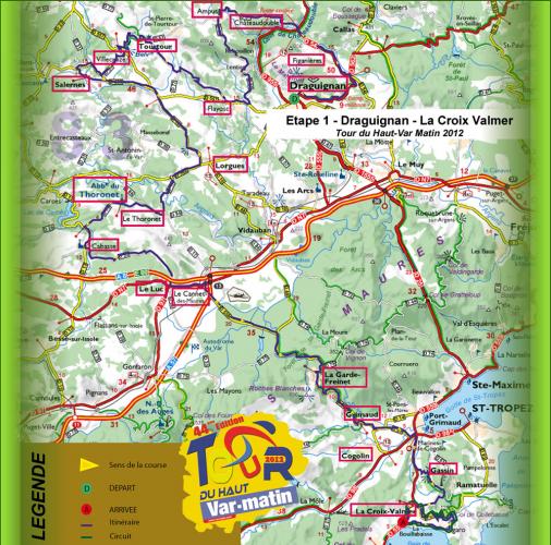 Streckenverlauf Tour Cycliste International du Haut Var 2012 - Etappe 1