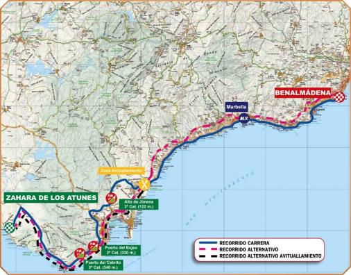 Streckenverlauf Vuelta a Andalucia Ruta Ciclista Del Sol 2012 - Etappe 1