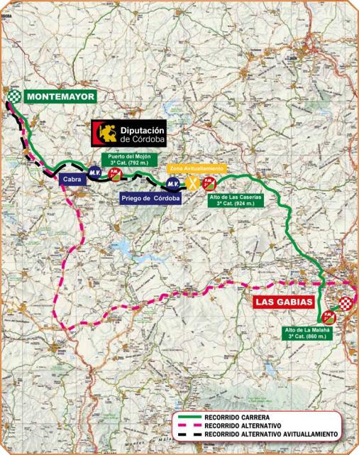 Streckenverlauf Vuelta a Andalucia Ruta Ciclista Del Sol 2012 - Etappe 3
