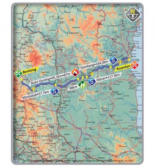 Streckenverlauf Le Tour de Langkawi 2012 - Etappe 7