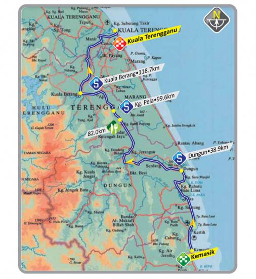 Streckenverlauf Le Tour de Langkawi 2012 - Etappe 9