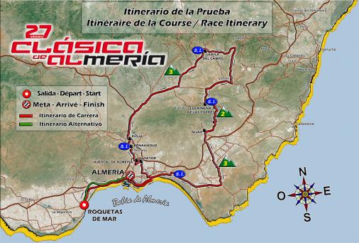 Streckenverlauf Clasica de Almeria 2012