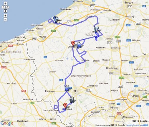 Streckenverlauf Driedaagse van West-Vlaanderen - Etappe 2