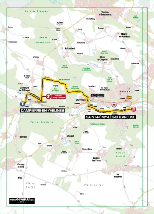 Streckenverlauf Paris - Nice 2012 - Etappe 1