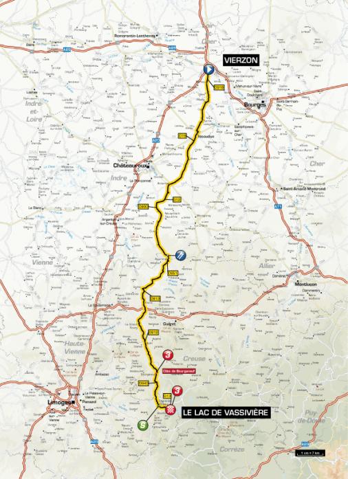 Streckenverlauf Paris - Nice 2012 - Etappe 3
