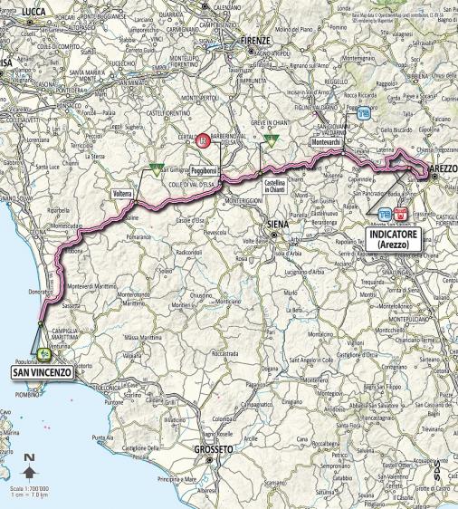 Streckenverlauf Tirreno - Adriatico 2012 - Etappe 2