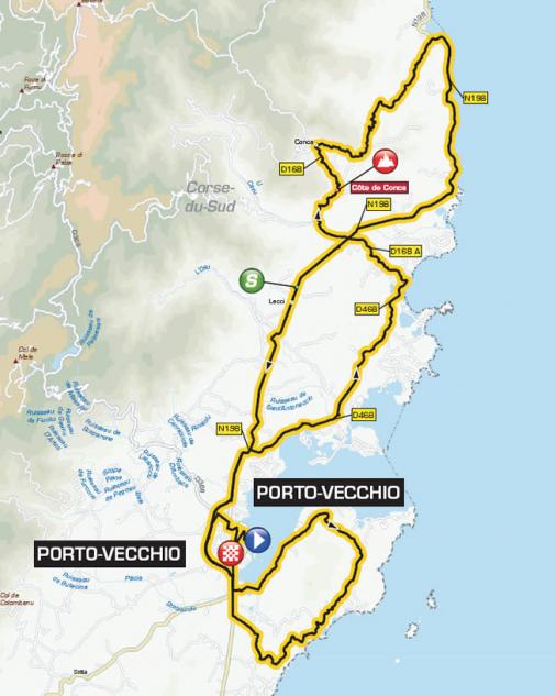 Streckenverlauf Critérium International 2012 - Etappe 1