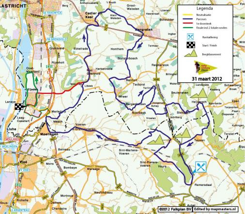 Streckenverlauf Volta Limburg Classic 2012