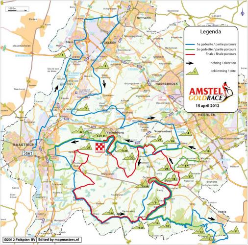 Streckenverlauf Amstel Gold Race 2012