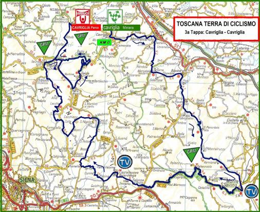 Streckenverlauf Toscana-Terra di ciclismo-Coppa delle Nazioni 2012 - Etappe 3
