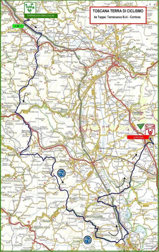 Streckenverlauf Toscana-Terra di ciclismo-Coppa delle Nazioni 2012 - Etappe 4