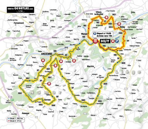 Streckenverlauf La Flèche Wallonne Féminine 2012