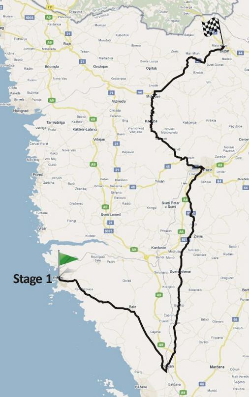 Streckenverlauf Tour of Istria - Memorial Edi Rajkovic 2012 - Etappe 1