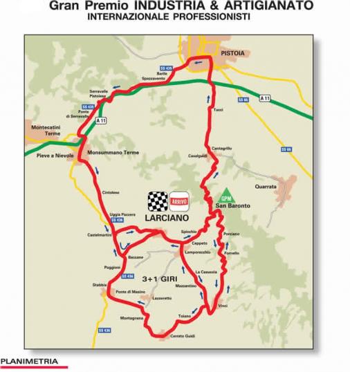 Streckenverlauf GP Industria & Artigianato 2012