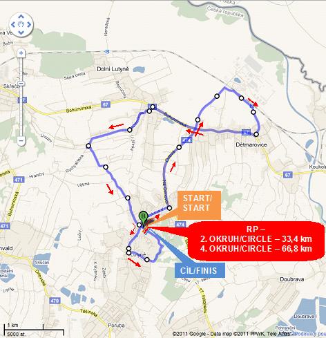 Streckenverlauf Gracia Orlova 2012 - Etappe 4