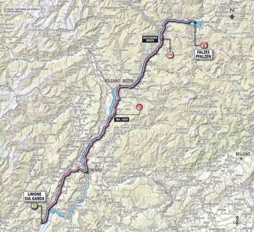 Streckenverlauf Giro d´Italia 2012 - Etappe 16