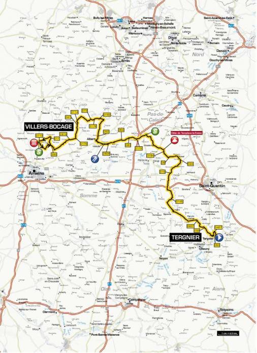 Streckenverlauf Tour de Picardie 2012 - Etappe 2