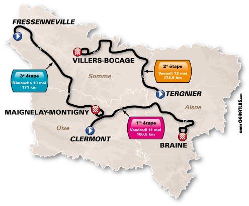 Streckenverlauf Tour de Picardie 2012
