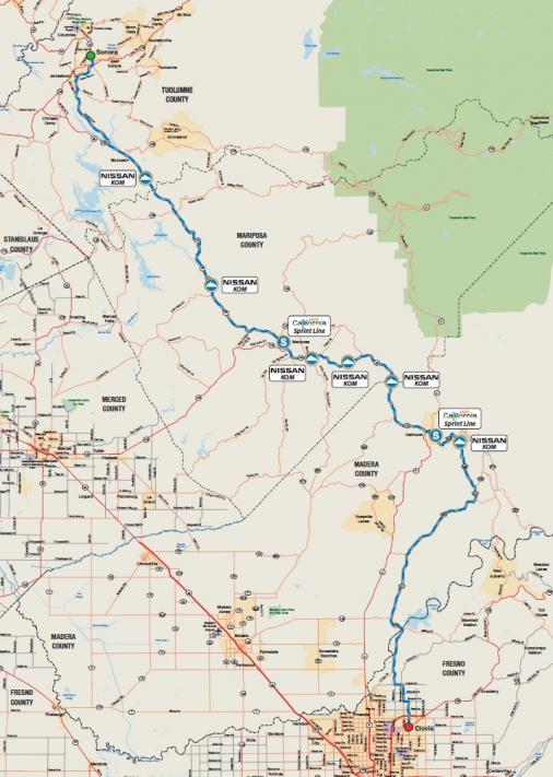 Streckenverlauf Amgen Tour of California 2012 - Etappe 4