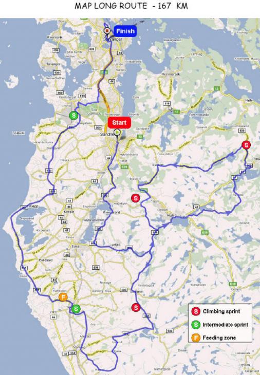Streckenverlauf Rogaland GP 2012