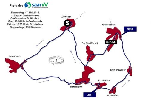 Streckenverlauf Trofeo Karlsberg 2012 - Etappe 1