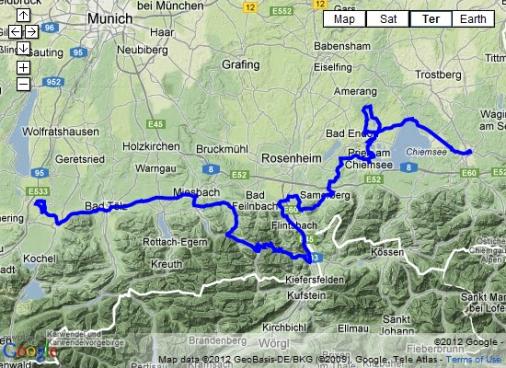 Streckenverlauf Bayern-Rundfahrt 2012 - Etappe 1