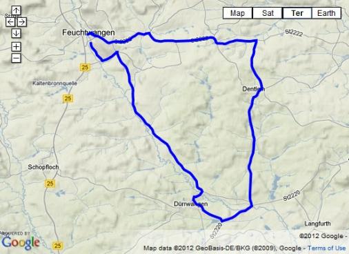 Streckenverlauf Bayern-Rundfahrt 2012 - Etappe 4