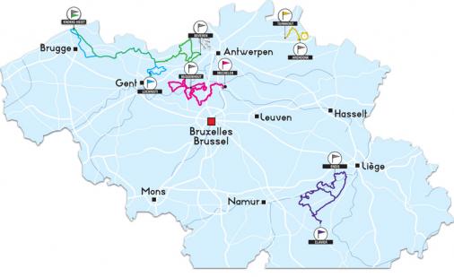 Streckenverlauf Tour de Belgique - Ronde van Belgi - Tour of Belgium 2012