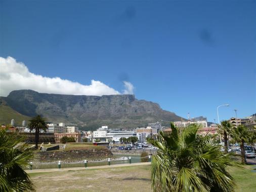 Blick zum weltberhmten Tafelberg