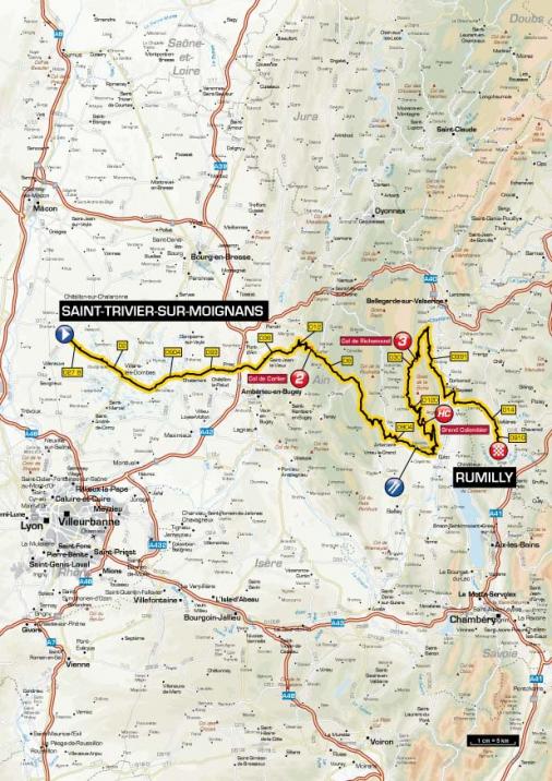 Streckenverlauf Critrium du Dauphin 2012 - Etappe 5