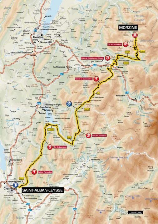 Streckenverlauf Critrium du Dauphin 2012 - Etappe 6