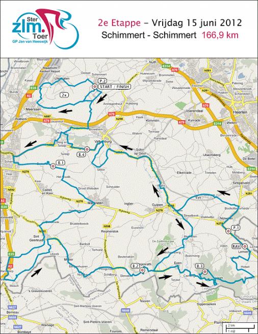 Streckenverlauf Ster ZLM Toer GP Jan van Heeswijk - Etappe 2