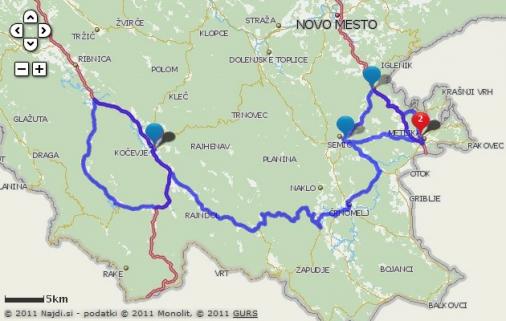 Streckenverlauf Tour de Slovnie 2012 - Etappe 2