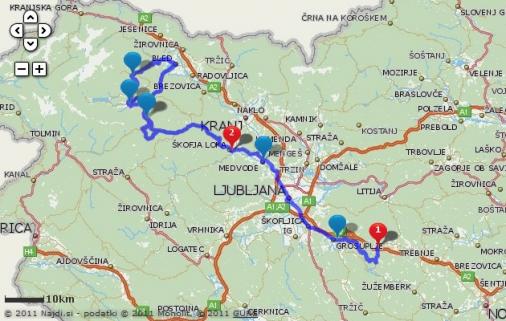 Streckenverlauf Tour de Slovnie 2012 - Etappe 3