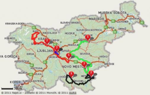 Streckenverlauf Tour de Slovnie 2012