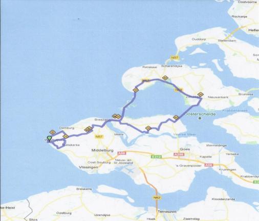 Streckenverlauf Rabo Ster Zeeuwsche Eilanden 2012 - Etappe 3