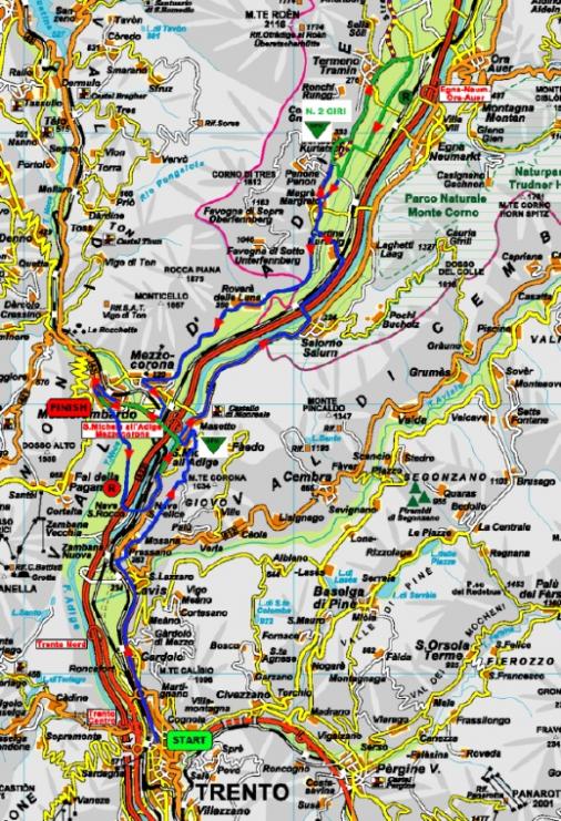 Streckenverlauf Giro del Trentino Alto Adige - Sdtirol 2012 - Etappe 1