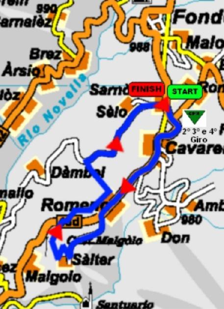 treckenverlauf Giro del Trentino Alto Adige - Sdtirol 2012 - Etappe 2b